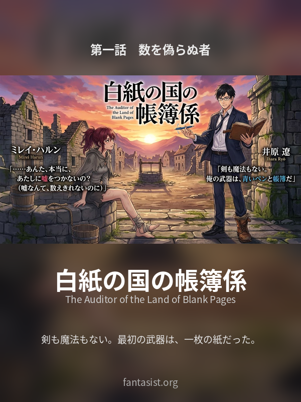 白紙の国の帳簿係 第一話 数を偽らぬ者 カバー